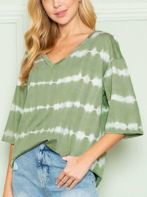 aa24 - Wholesale T-Shirt - Women's - Beautiful Printed Tie Dye Soff Tee0