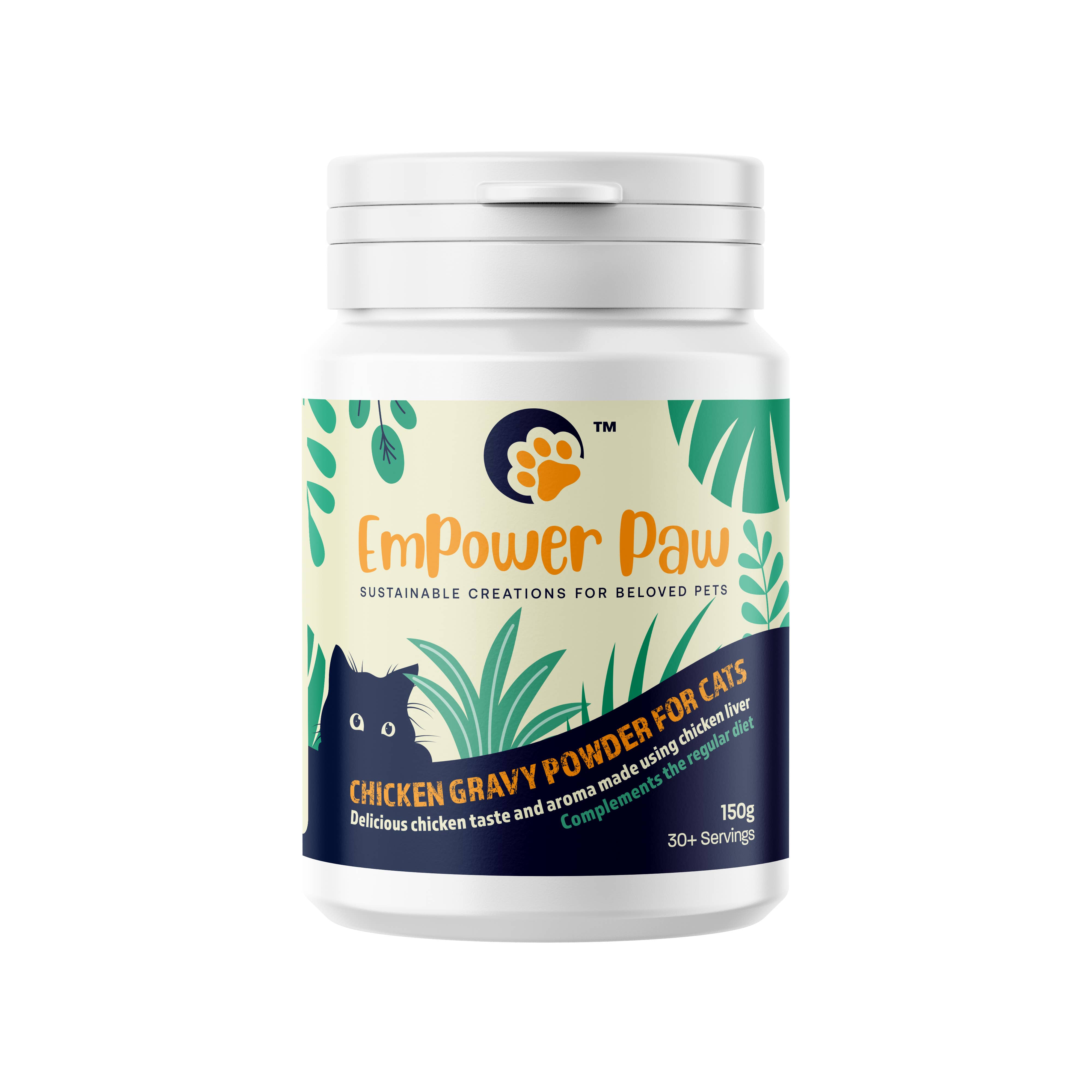 Empower Paw - Wholesale Pet food – Cat - Cats Chicken Gravy Powder - Tub of 150g equivalent to 30+ servings