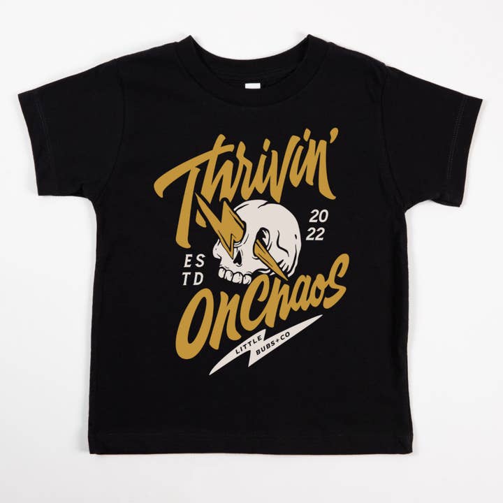 Thrivin' On Chaos Kids Tee for wholesale by Little Bubs + Co