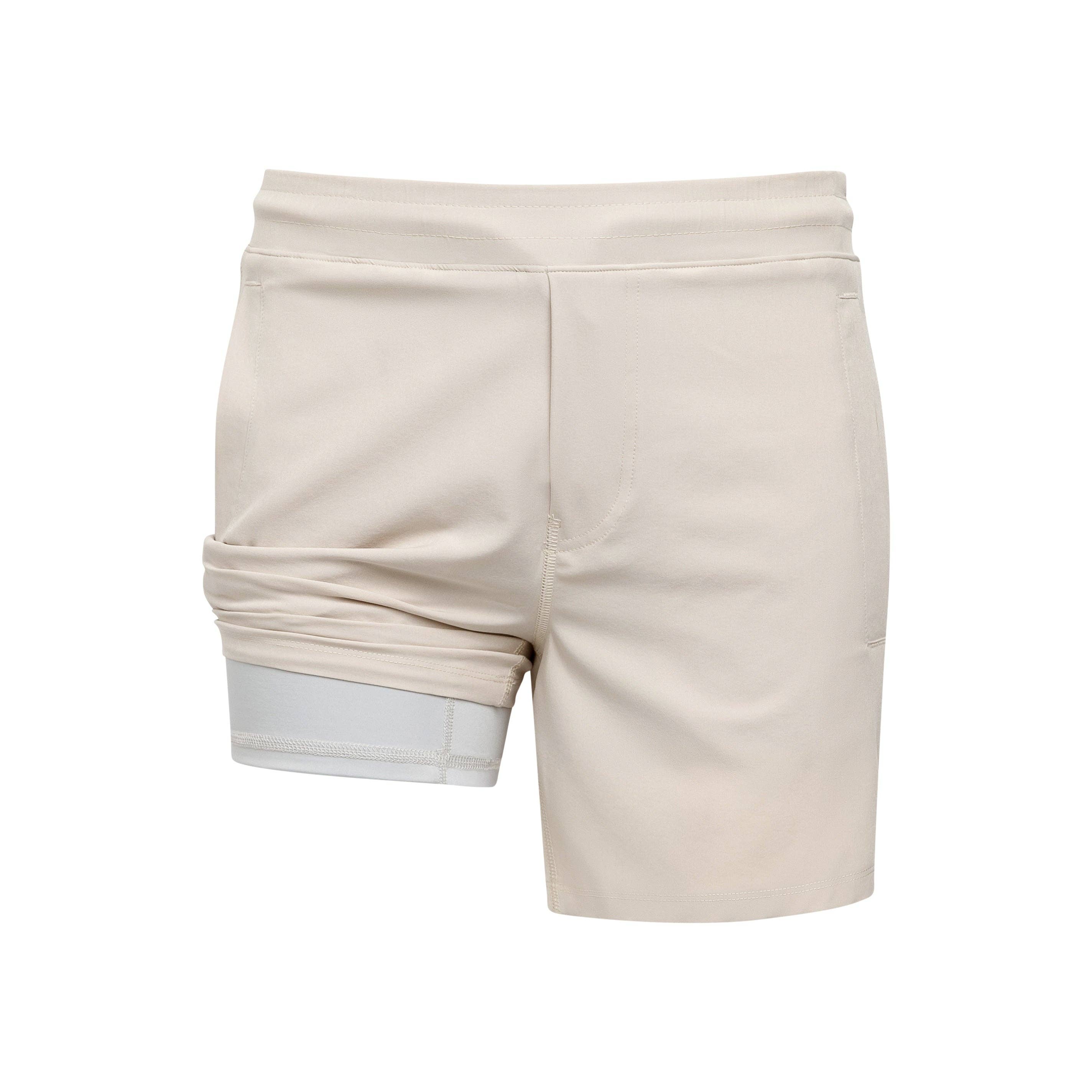 Meripex Apparel - Wholesale Athletic Shorts - Men's - Stone Khaki Freeballers - Sport Shorts3
