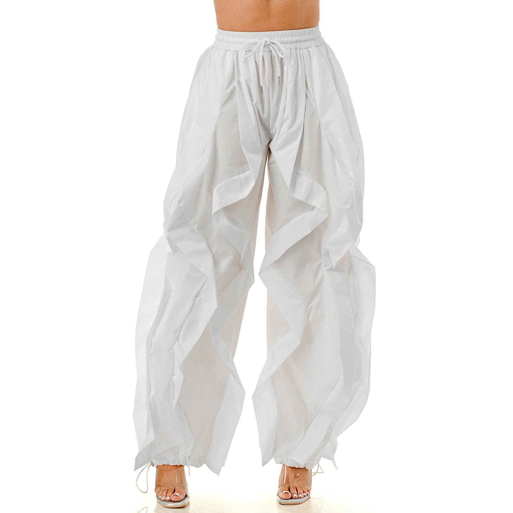 DORCAS – Engroshandel Bukser - Dame – Plus oversized bredbenede joggerbukser med flæser14