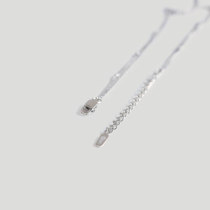 CURIOUS CREATURES - Vente Collier maille et chaîne - Collier multicouche Satellite - Double chaîne (argent)3