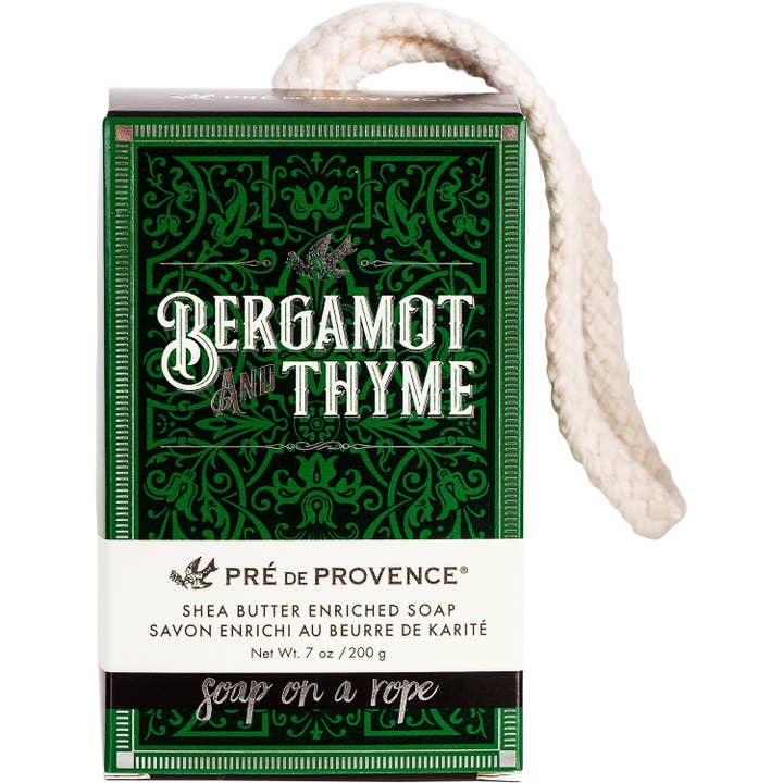 Soap On A Rope 200G - Bergamot & Thyme for wholesale by European Soaps