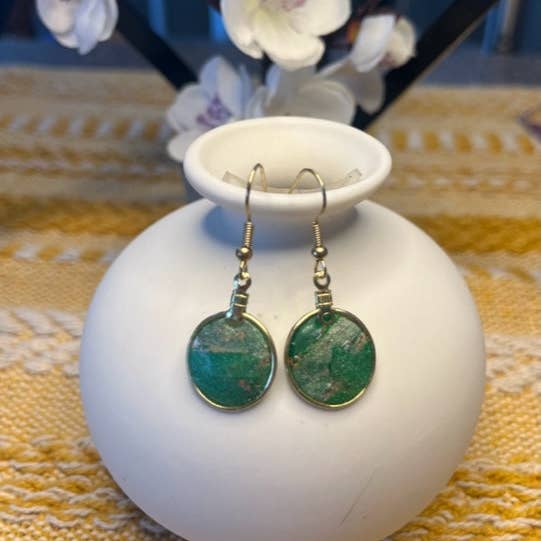 Green planet - small circle for wholesale by WEARABLES BY B LLC