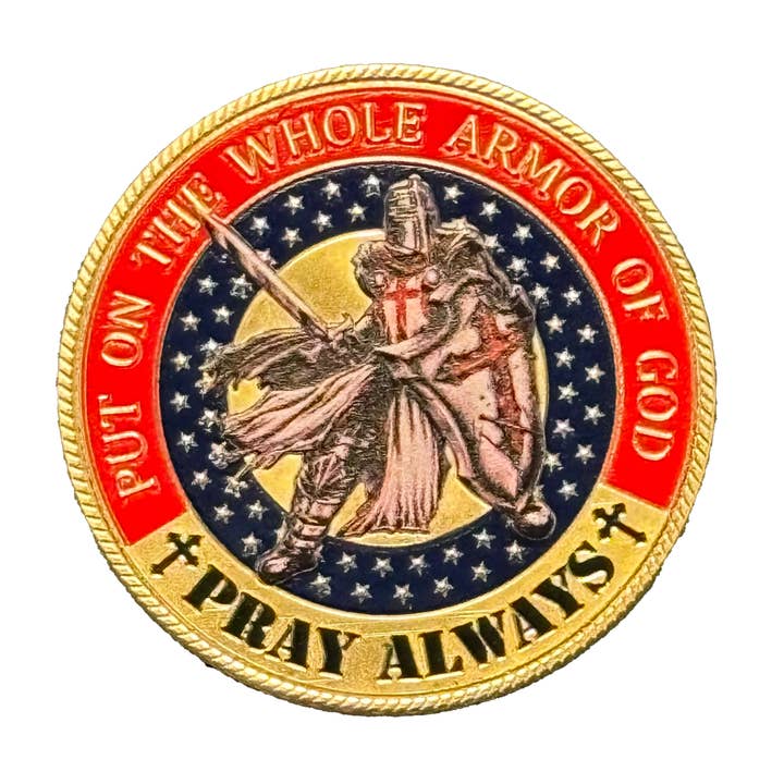 Victory Edition Whole Armor of God Christian Plated Coin for wholesale by Blinkee.com, LLC