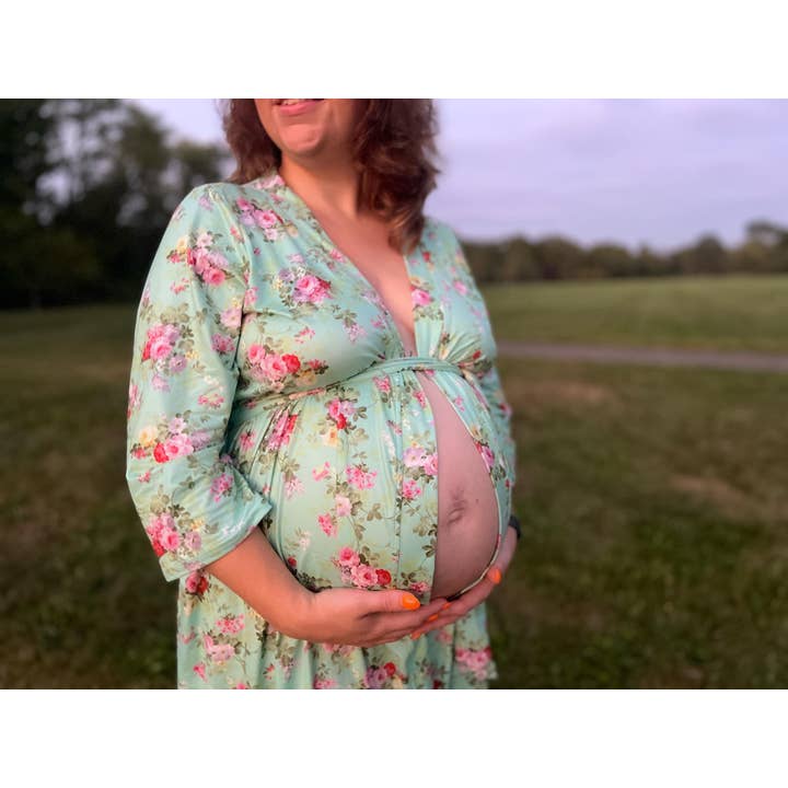 Baby in Styles - Wholesale Robe - Women's - Maternity Robe (Periwinkle’s print)4