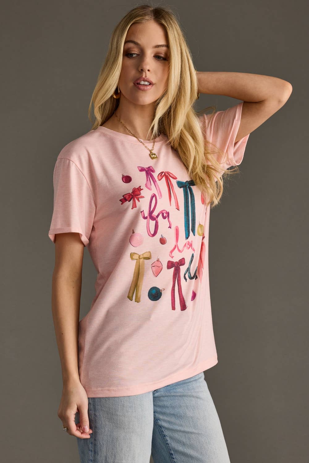 Panache Apparel Co. - Wholesale T-Shirt (Graphic) - Women's - Fa La La & Bows Tee2