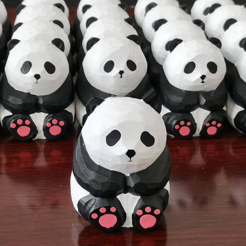 Gohobi （We cover U.S. import duties） – wholesale Decorative figurine – Gohobi Handcrafted Wooden Panada Ornament4