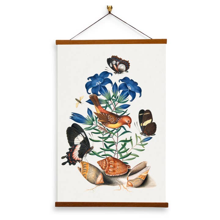 Rode Avadavat door James Bolton - Giclée print op canvas met magnetische hanger voor wholesale door Vintage Banners