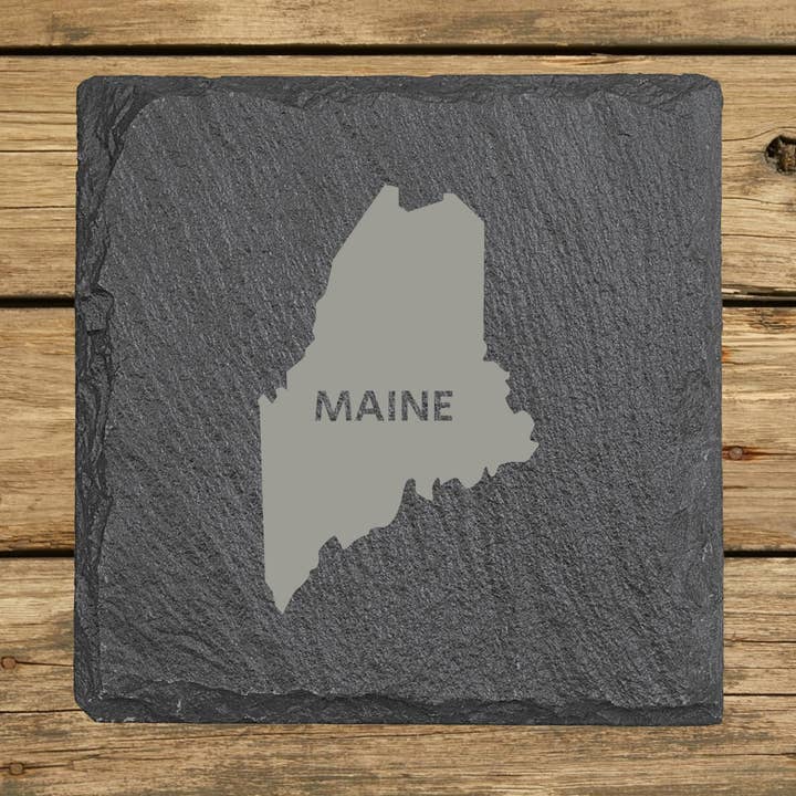 Maine skiferunderlag – 16 designs, firkantet eller rund for engroshandel hos Beach, Cats & Wine