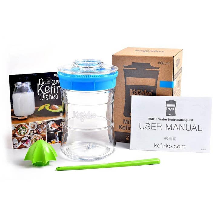 2tech Ltd - Vendita all'ingrosso Utensile/attrezzo da cucina - Kefirko Fermenter Kit - Prepara facilmente il tuo kefir di latte o acqua