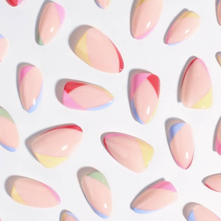 VIAI Beauty - Wholesale Press-on/fake nails - BONMUZ Tropical Splash | Soft & Durable Press-On Nails3