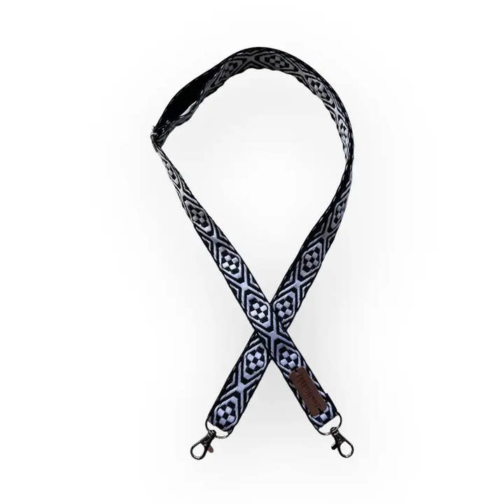 Bag Strap black and white Narrow for wholesale by Lahja ja Sisustus Juuttisäkki