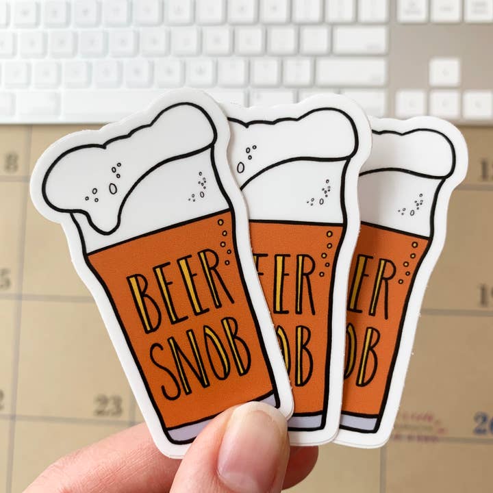 Beer Snob Vinyl Sticker, Beer Sticker, Vinyl Sticker for wholesale by Yellow Daisy Paper Co.