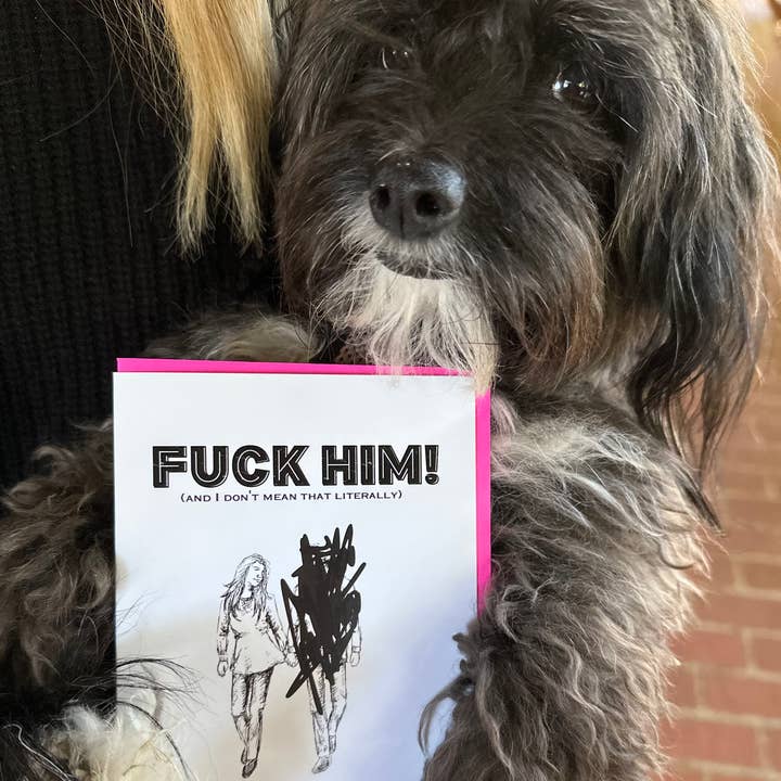 Hero Of The Story - Wholesale Friendship Card - FUCK HIM - breakup card divorce card friendship funny sassy2