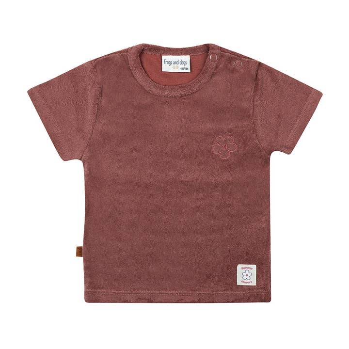Terry T-Shirt Duplamente Tingida Crianças | Burlwood por atacado de Frogs & Dogs