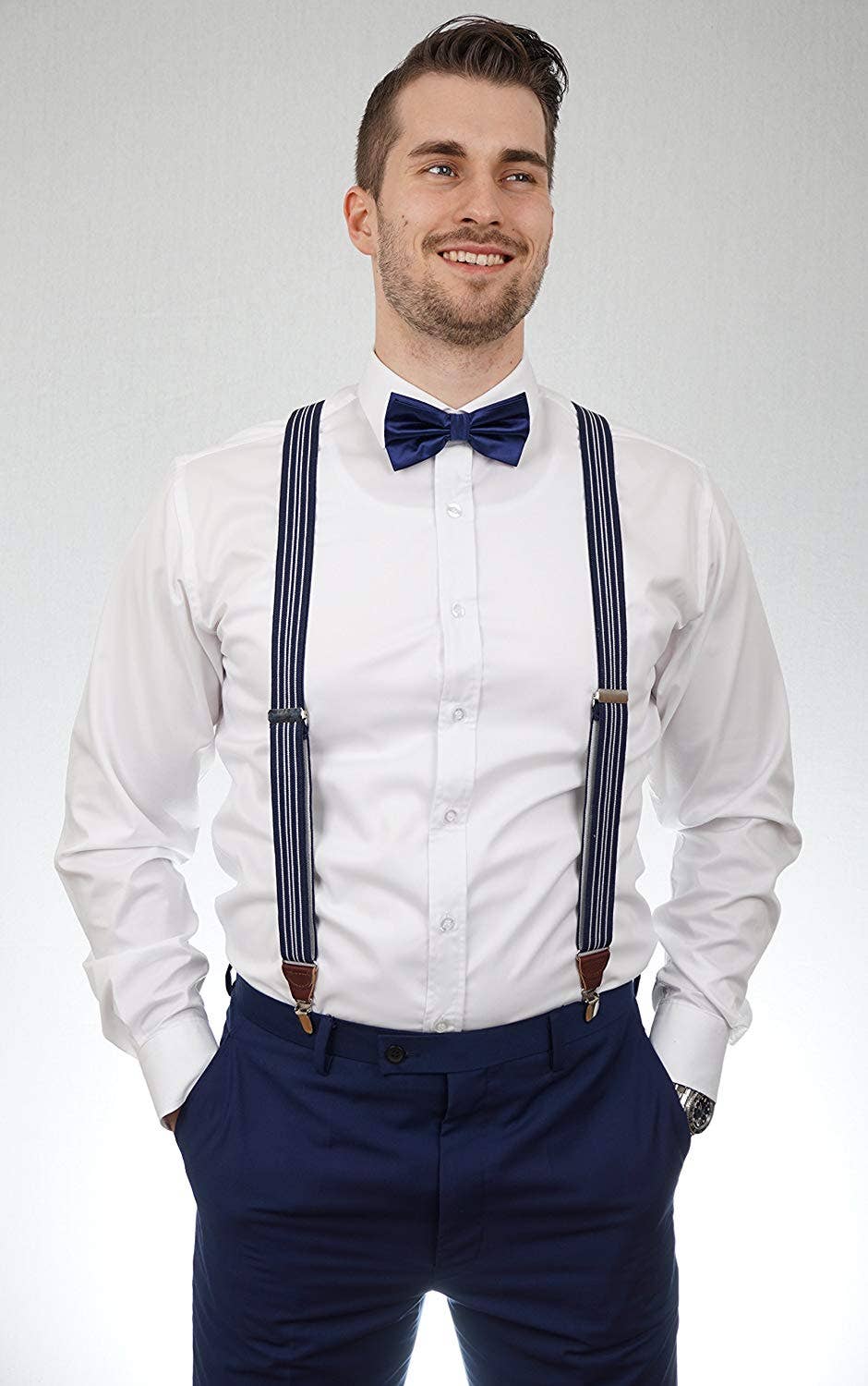 Massi Morino - Wholesale Belt - Men's - Massi Morino® suspenders for men made of genuine leather3