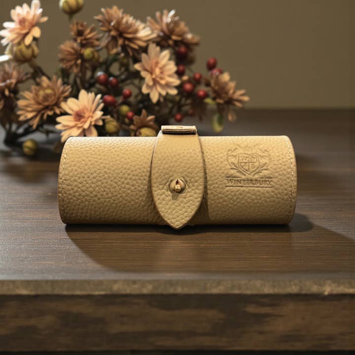 WinterBury Khaki Leather Scissor / Accessories Case for wholesale by WinterBury Fine Leather Goods