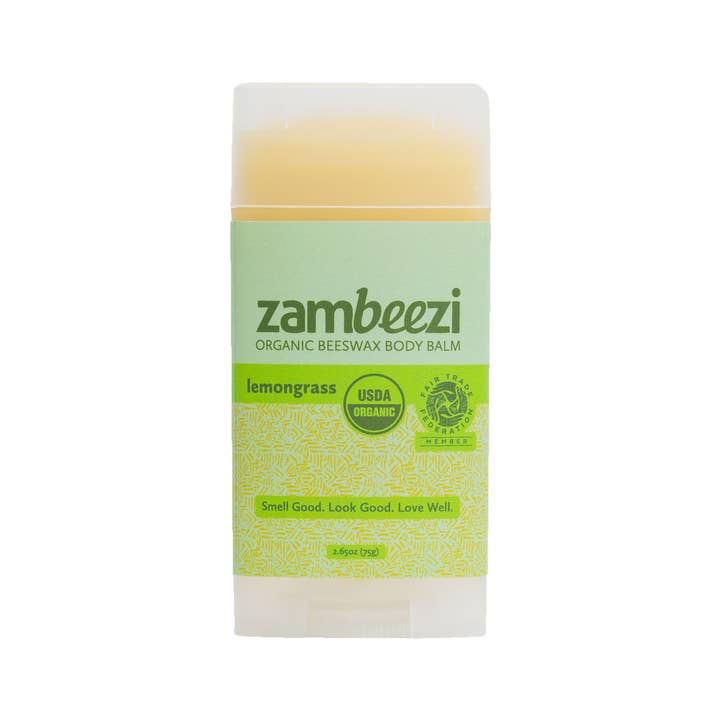 Lemongrass Organic Beeswax Body Balm for wholesale by Zambeezi