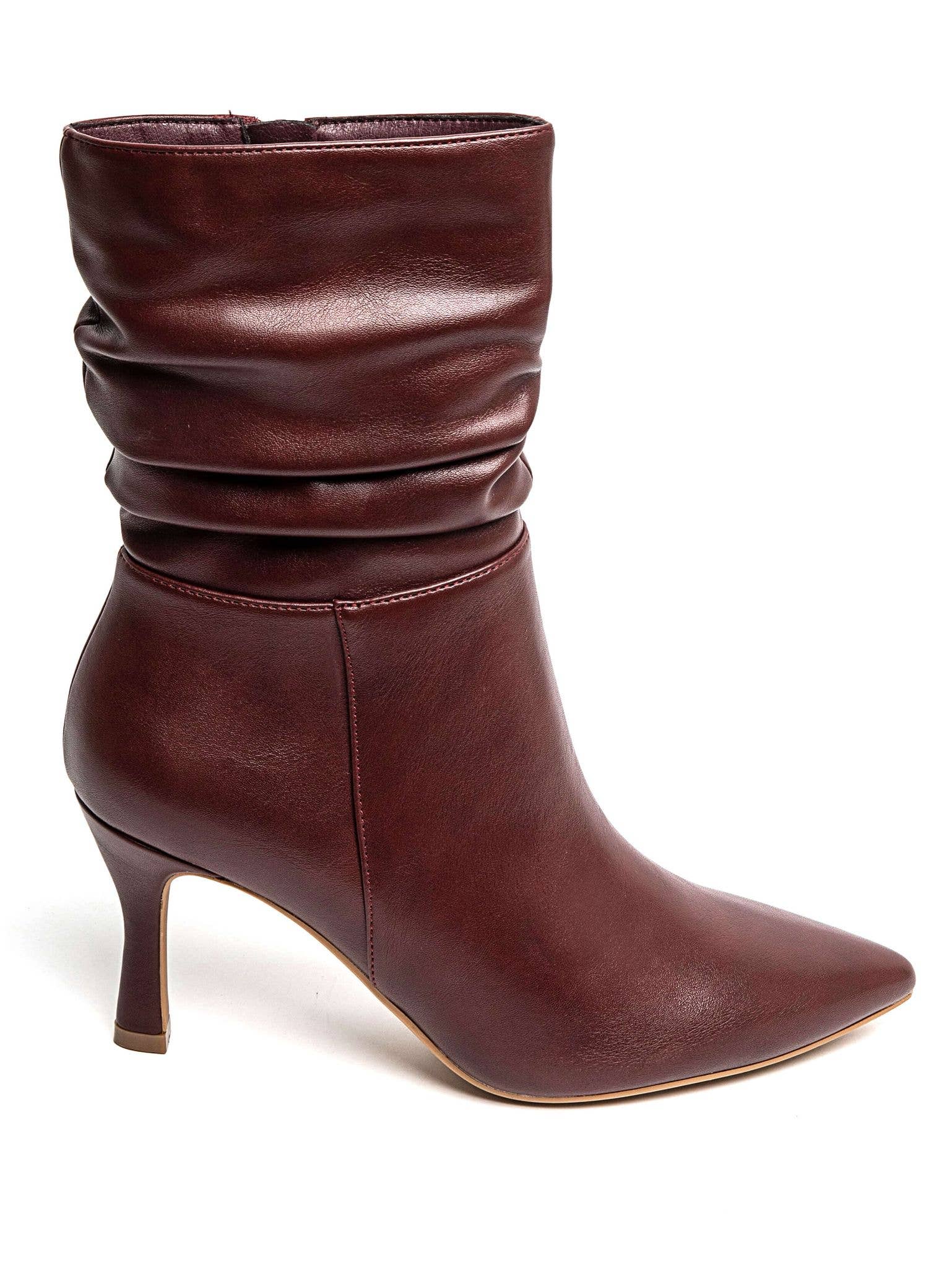 No Doubt Shoes - Venta al por mayor Botines - Mujer - BOTINES DE TACÓN MEDIO EN PUNTA CON FRUNCIDO EN LA PANTORRILLA16