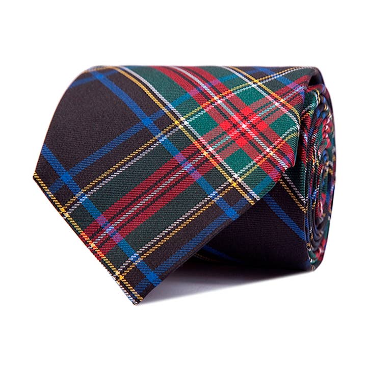 zwarte geruite zijden stropdas voor wholesale door Ox Gemelos