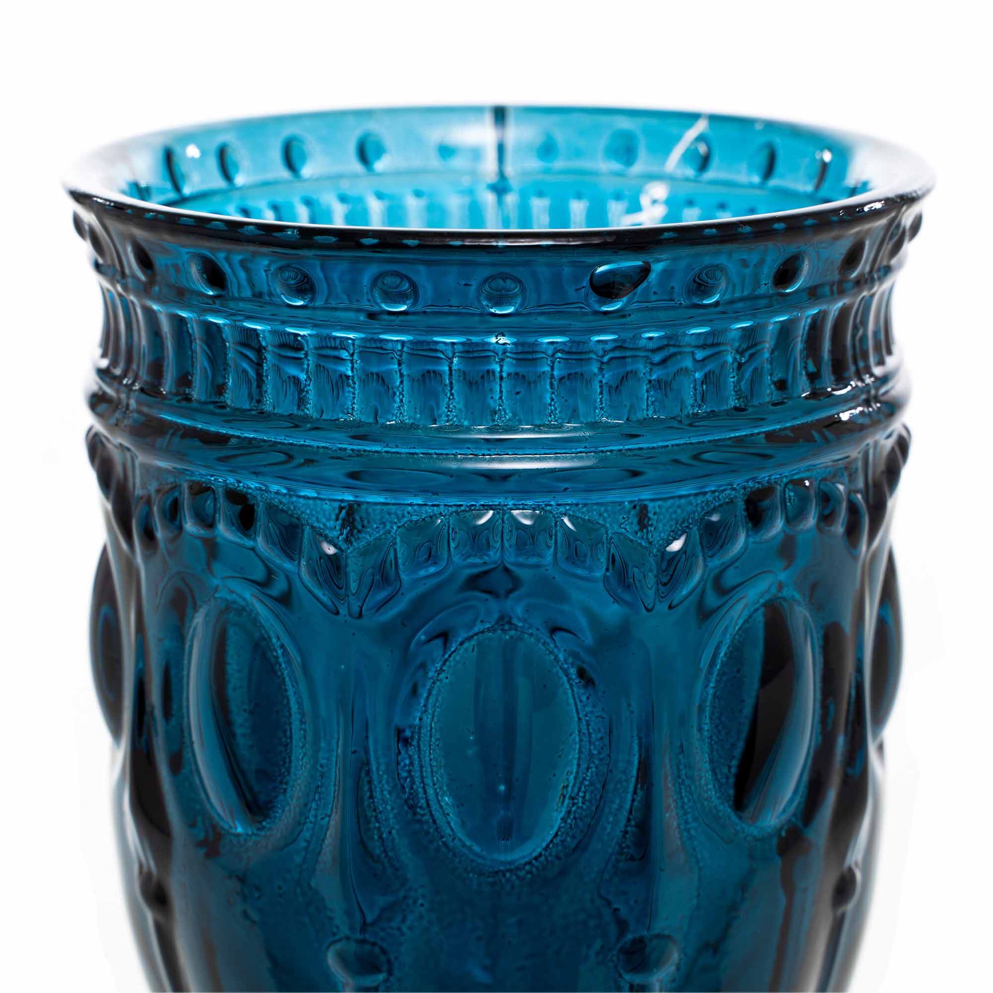 Marine Gobelet en verre gaufré 6½ » 10oz 6pc/boîte - Bleu marine en vente sur Faire6