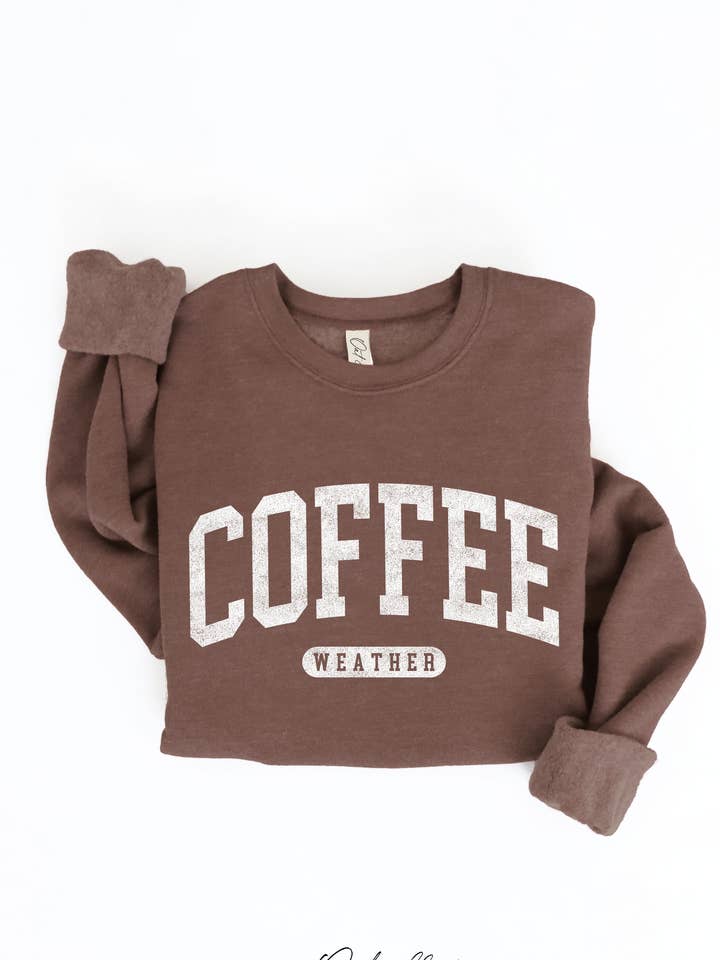 COFFEE WEATHER Graphic Sweatshirt for wholesale by OAT COLLECTIVE