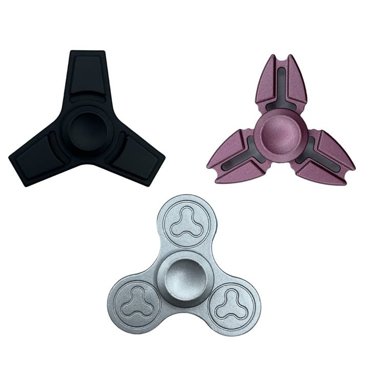 K & S WHOLESALE INC - Wholesale Fidget Toy - Kids - Tri Fidget Spinner with Case Assorted High Quality1