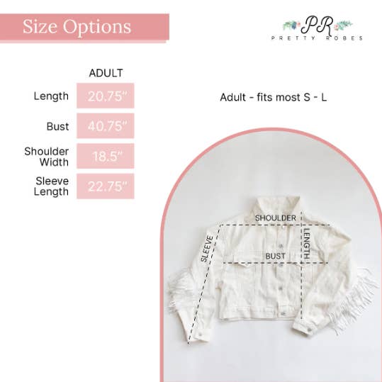 GiftsbyPR - Venta al por mayor Cazadora vaquera - Mujer - Chaqueta de novia con flecos blancos, Chaqueta vaquera de novia, Flecos blancos1