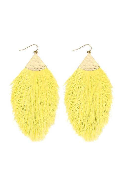 MYS Wholesale Inc - Wholesale Tassel Earrings - Tassel With Hammer Metal Hook Drop Earrings25
