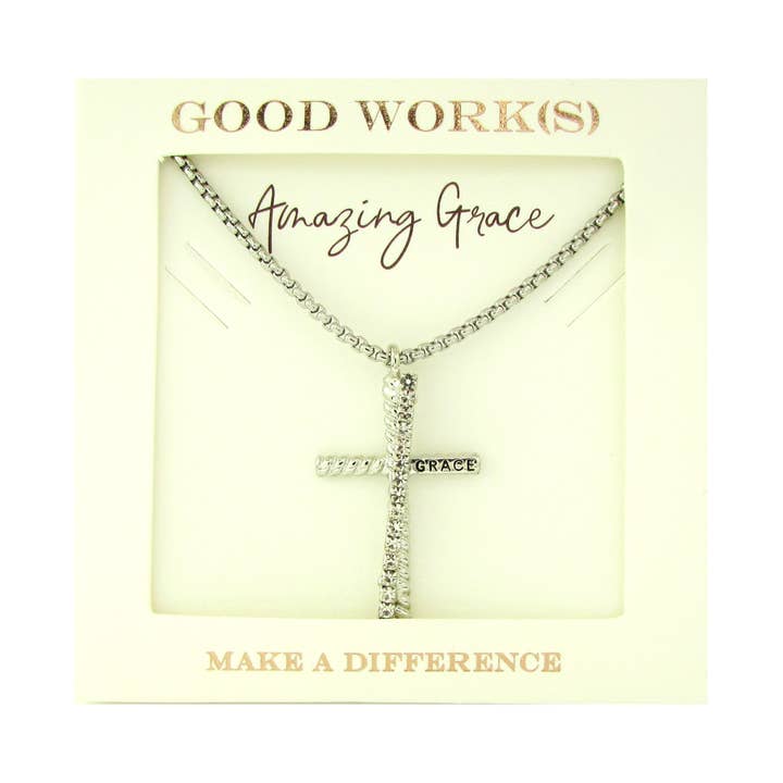 Good Works Make A Difference - Wholesale Pendant/Charm Necklace - Good Works Grace Cross Necklace5