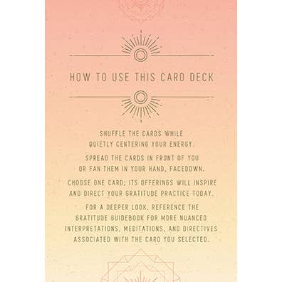 Insight Editions - Wholesale Card Game - Gratitude: Card Deck and Guidebook