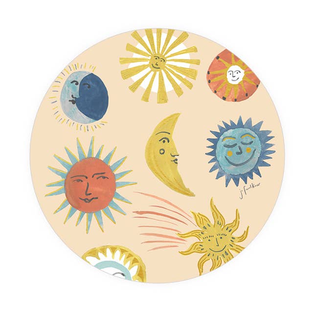 Sun and Moon Seedlings Coaster for wholesale by Seedlings
