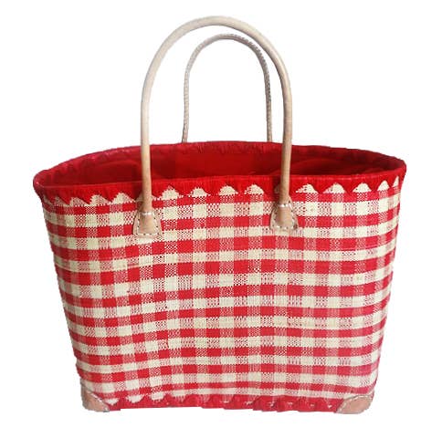 Le comptoir de la plage - Wholesale Beach Bag - "Carreaux Vichy" GM bags assorted pieces per box4
