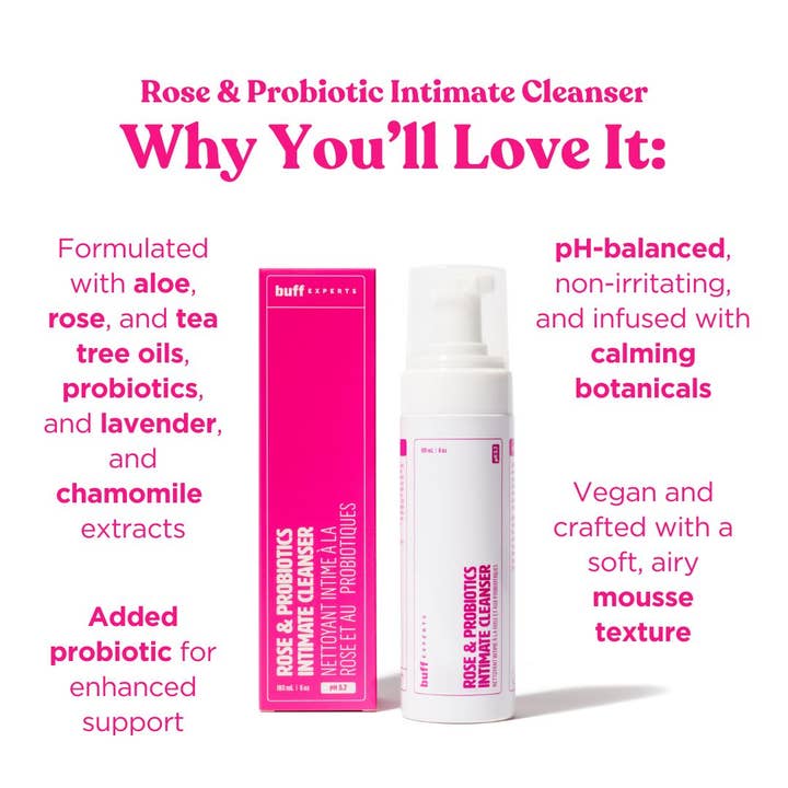 Buff Experts - 🇨🇦 - Wholesale Intimate Cleanser/Wipe - Rose & Probiotics Intimate Cleanser - Daily Feminine Wash1
