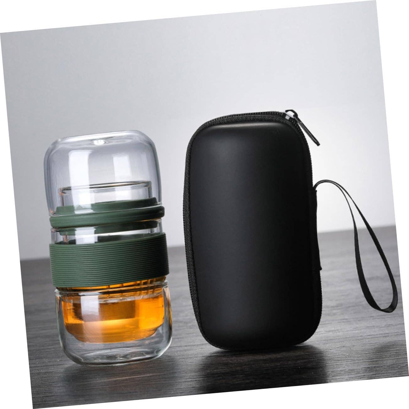 VIGOR - Wholesale Tea Set - Portable Travel Tea Set with Carrying Case Glass Teapot and 3