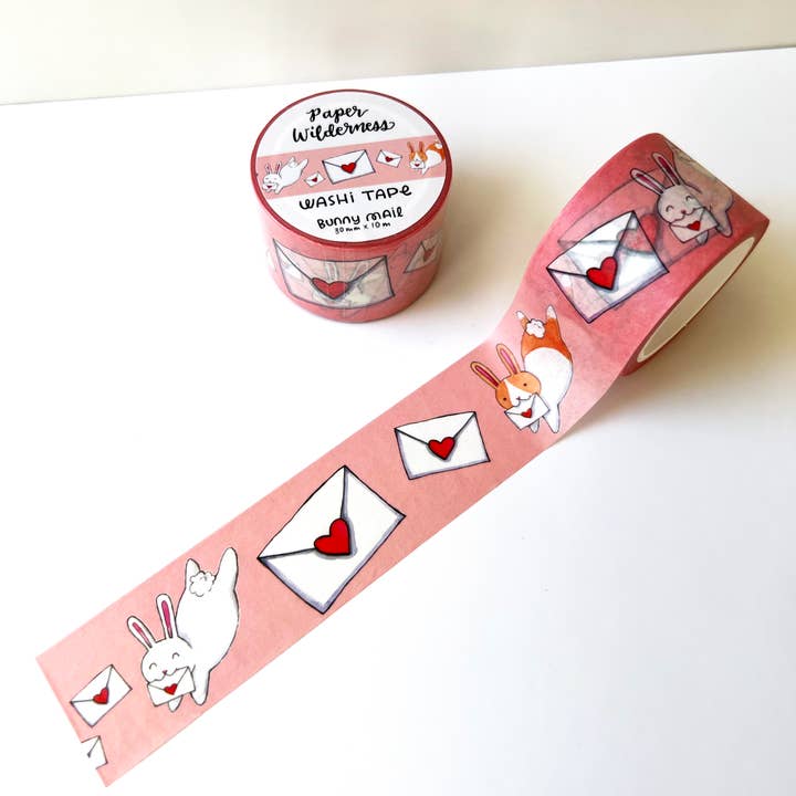 Fita Washi de 30 mm Bunny Mail por atacado de Paper Wilderness