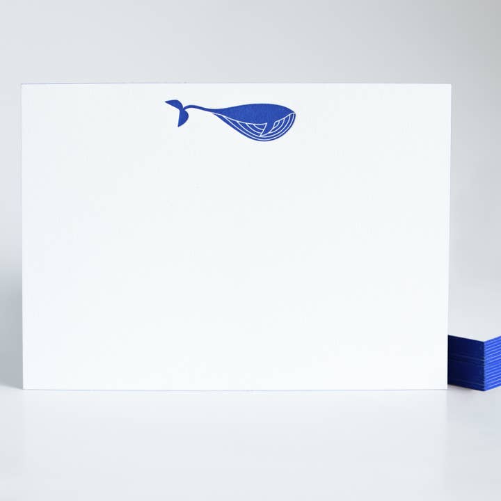 Whale Letterpress Stationery Box Set for wholesale by Cravings Media