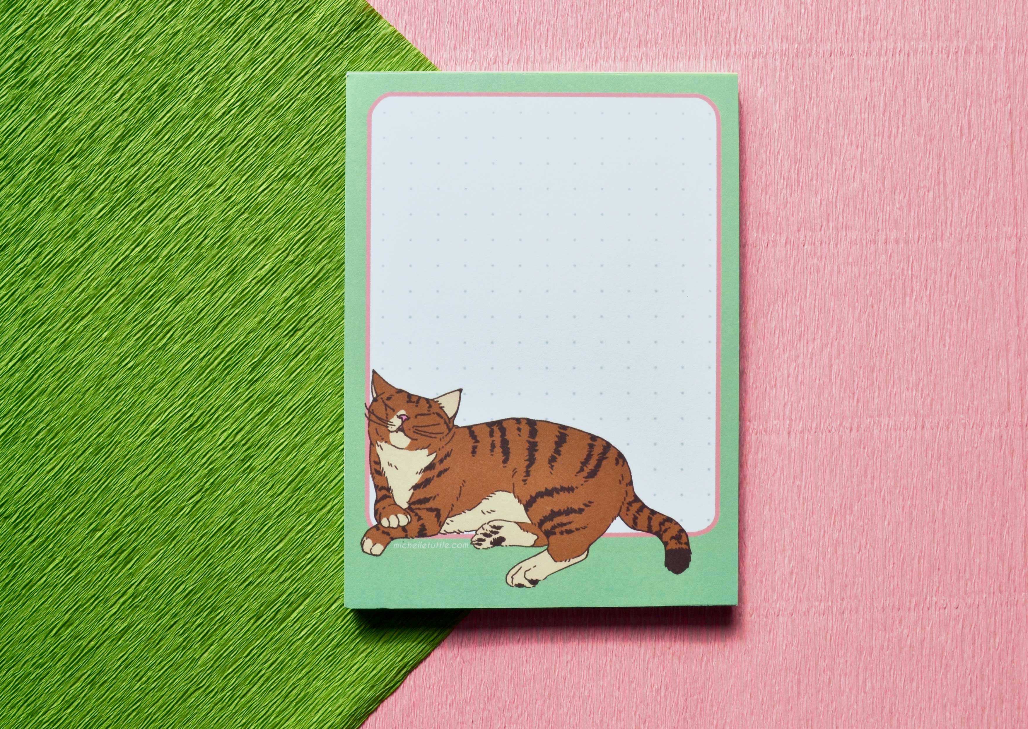 Michelle Tuttle Studio - Wholesale Notepad - Toulouse Notepad //4” x 5.5” Dotted Notepad - 50 Tearaway Pages with Board Backing