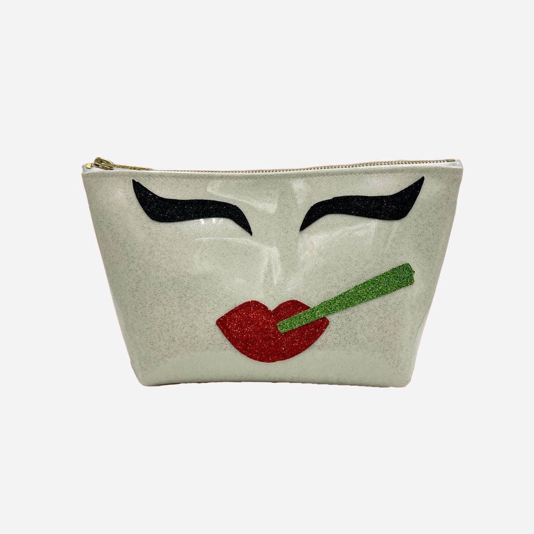 KushKards - Wholesale Makeup/Cosmetic Bag - Kush Face Cosmetic Pouch Stash Bag