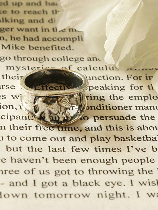 Walking With Elephants Ring for wholesale by Urbiana