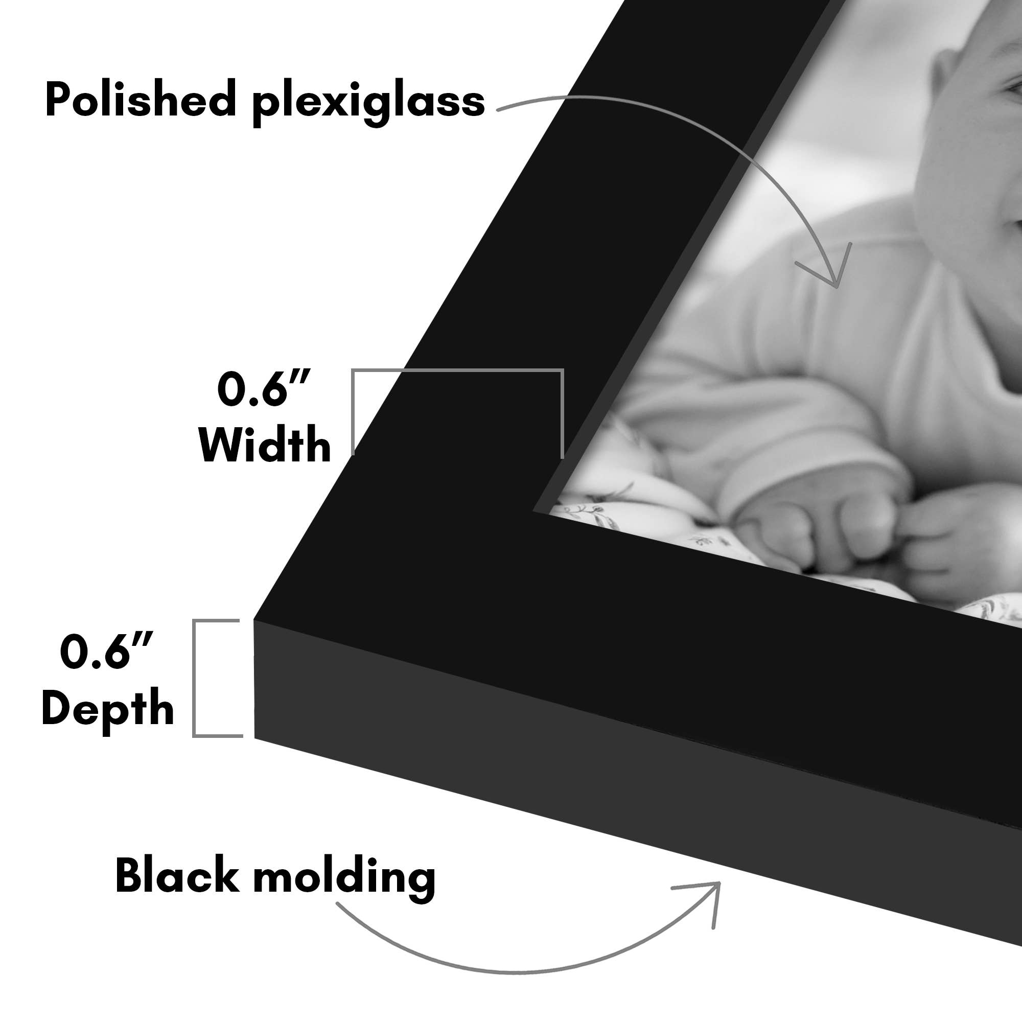 Americanflat - Wholesale Picture Frame - Americanflat 5 Pack Picture Frames Plexiglass Cover6