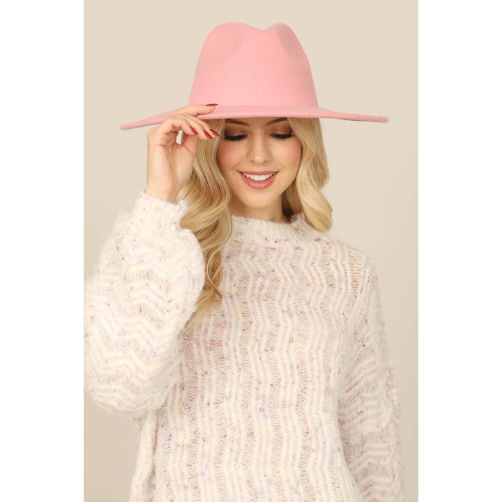 MYS Wholesale Inc - Wholesale Fedora - Women's - Trendy Felt Fedora Fashion Brim Hat11