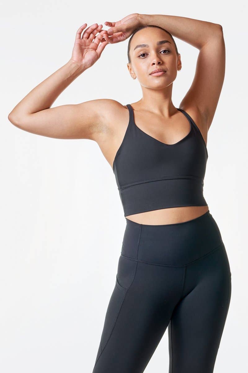 BLK Vneck Elevate Bra Black for wholesale on Faire5
