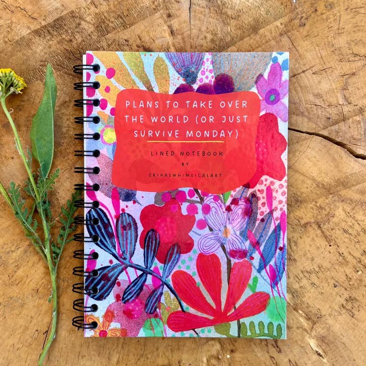 Erika's Whimsical Art – wholesale Notebook – A5 Handmade Illustrated Notebook – Whimsical Lined Journal1