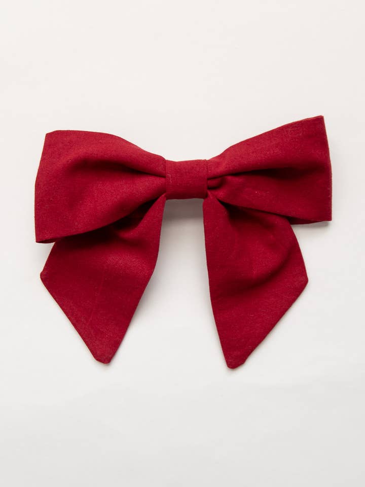 Large Fabric Hair Bow Barrette for Women | Sarah Bow for wholesale by Grace & Grandeur