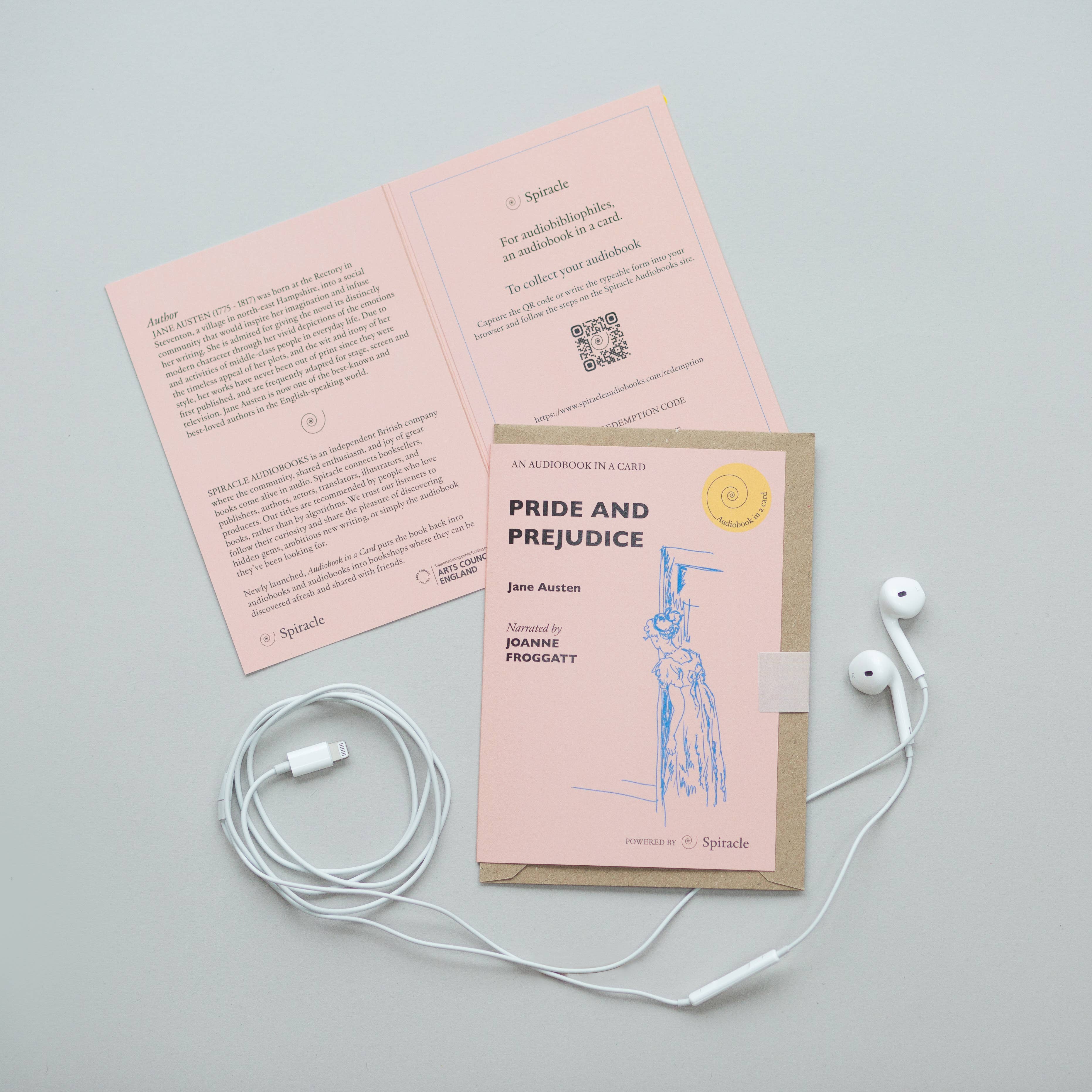 Spiracle Audiobooks – wholesale Everyday greeting card – Jane Austen’s Pride and Prejudice Audiobook Gift2