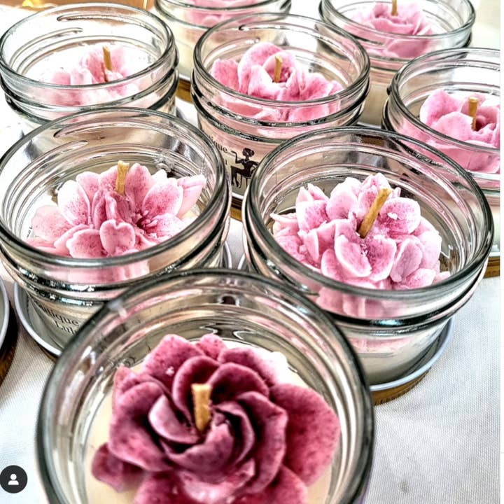 Velas Florales Mason para venta al por mayor de Boutique Lulu L.L.C