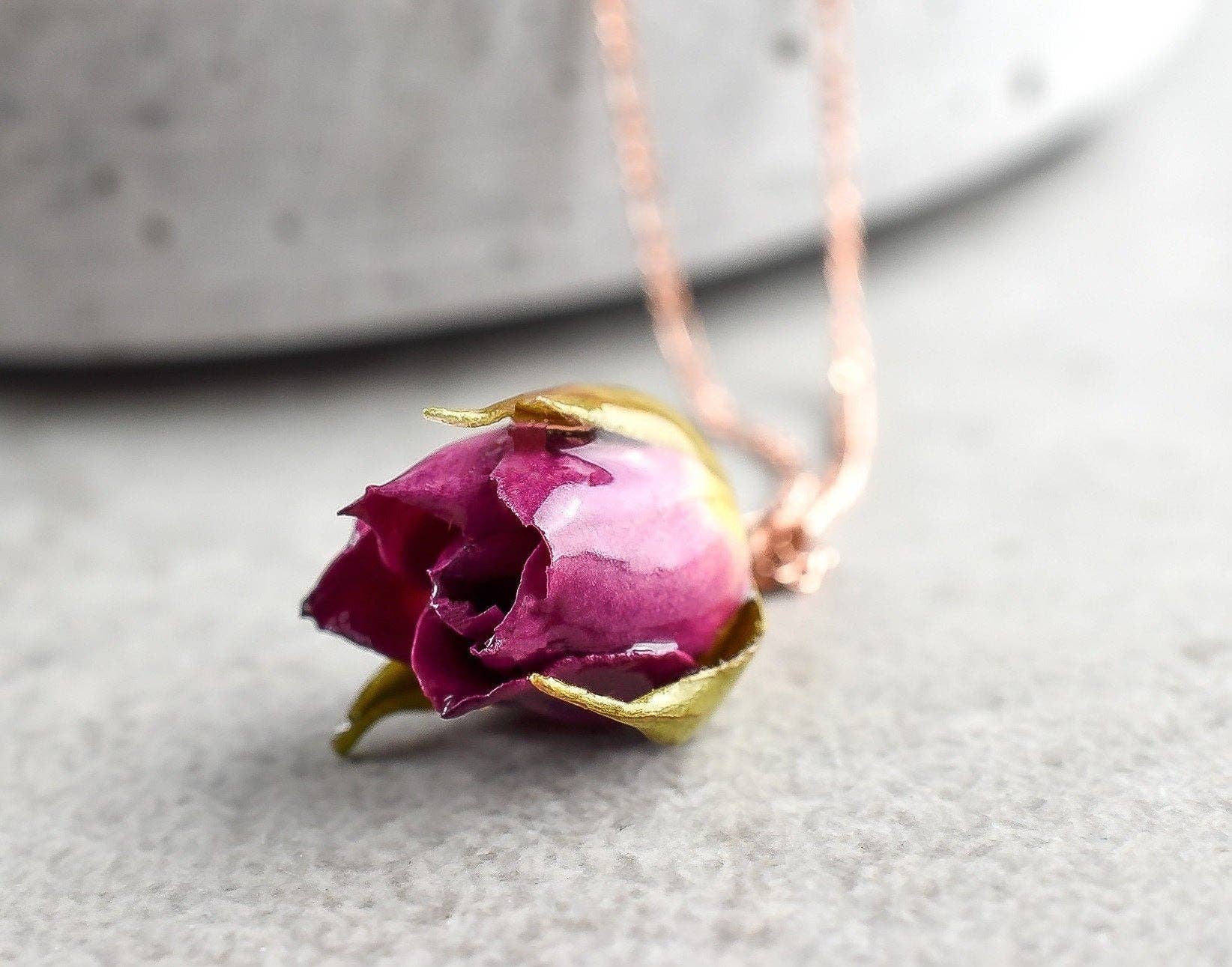 MadamLili - Wholesale Pendant/Charm Necklace - Real rose necklace - romantic jewellery made of 925 sterling7