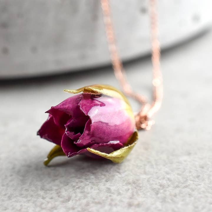 MadamLili - Wholesale Pendant/Charm Necklace - Real rose necklace - romantic jewellery made of 925 sterling7